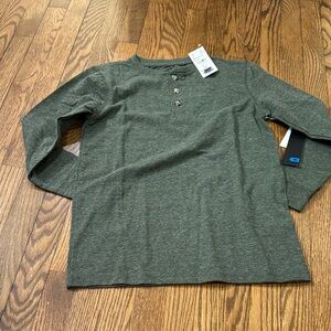 NWT Tony Hawk Olive Green Long Sleeve Henley Tee Size Medium